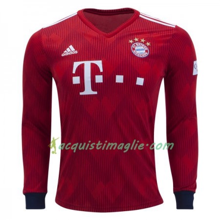 Divisa di Calcio Bayern Monaco Prima 2018/2019 Manica Lunga